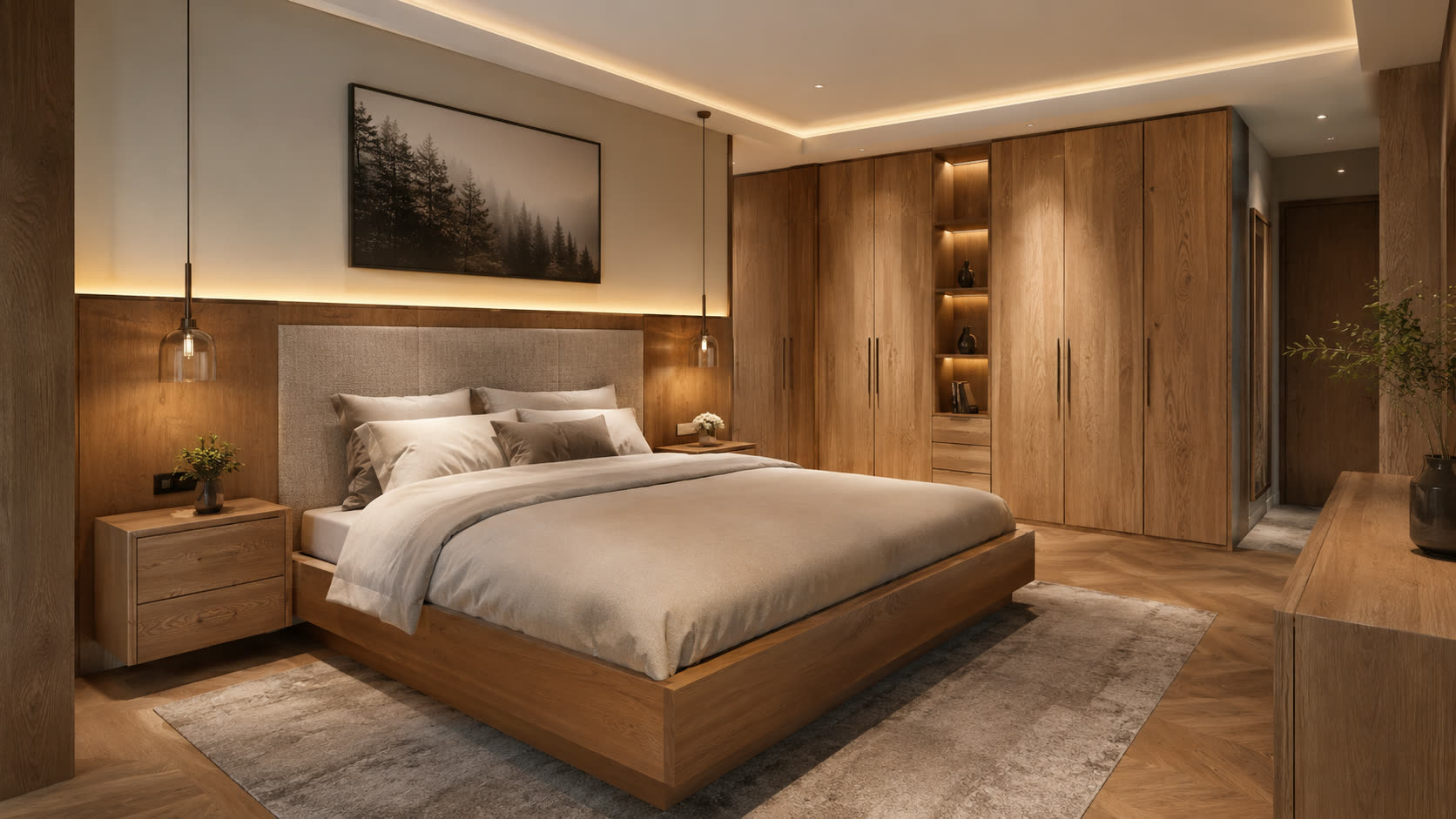 Schlafzimmer aus Eiche