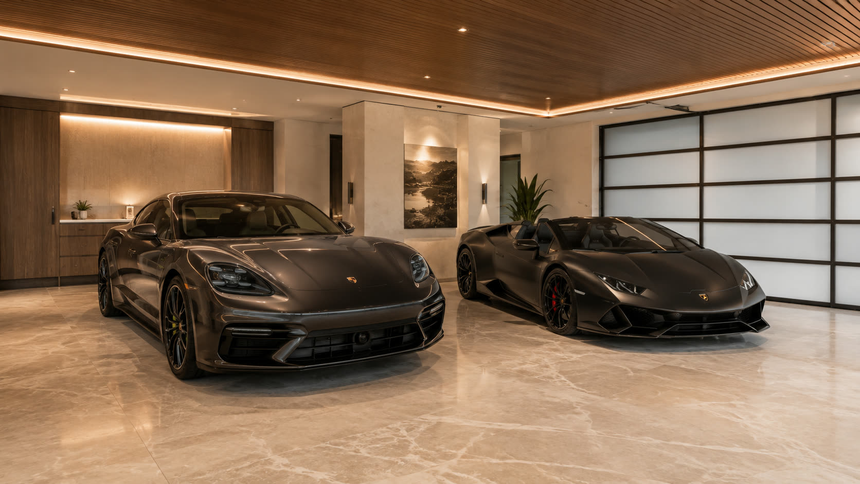 Garage der Villa