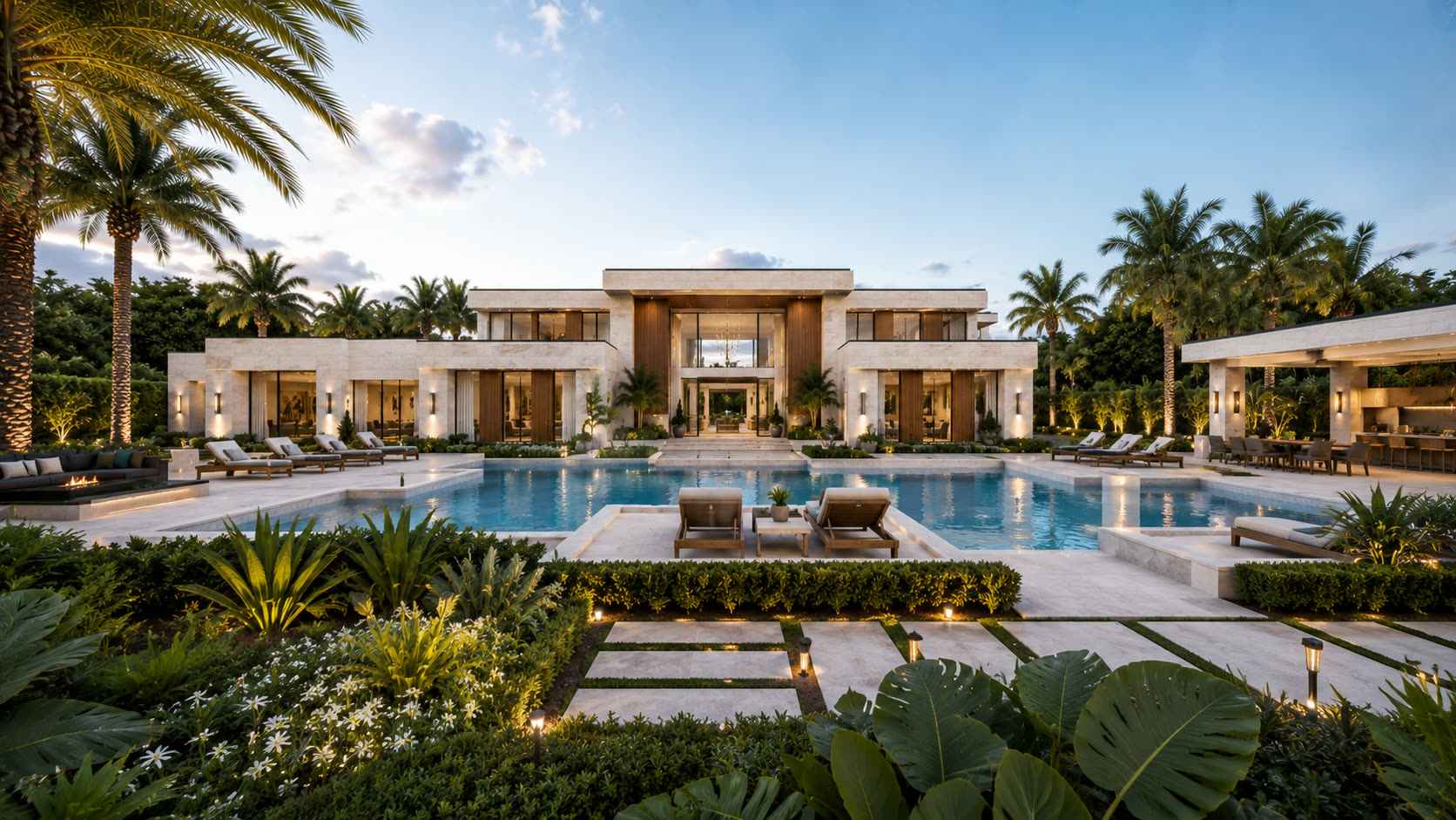 Garten und Pool der Villa